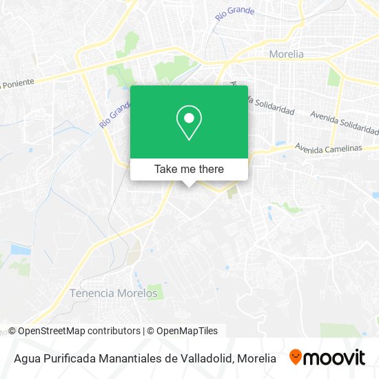 Agua Purificada Manantiales de Valladolid map