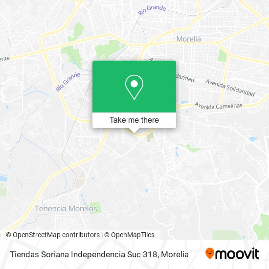Tiendas Soriana Independencia Suc 318 map