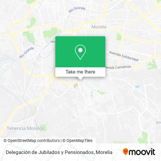 Delegación de Jubilados y Pensionados map