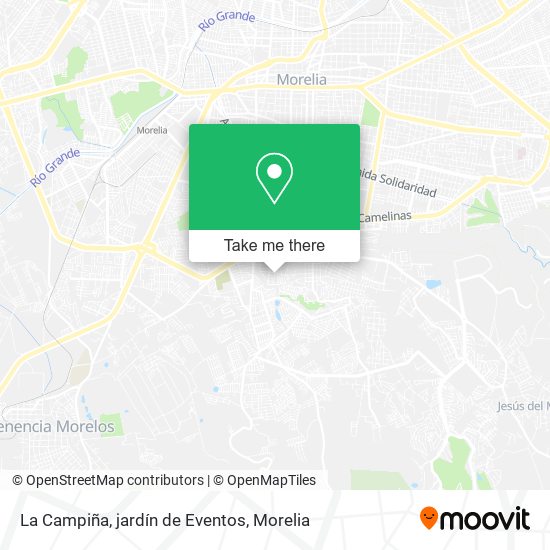 La Campiña, jardín de Eventos map