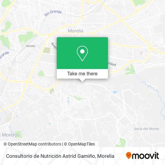 Mapa de Consultorio de Nutrición Astrid Gamiño