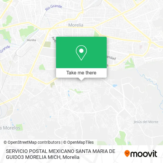 SERVICIO POSTAL MEXICANO SANTA MARIA DE GUIDO3 MORELIA MICH map