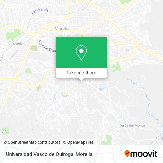Universidad Vasco de Quiroga map