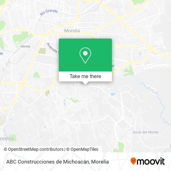 Mapa de ABC Construcciones de Michoacán