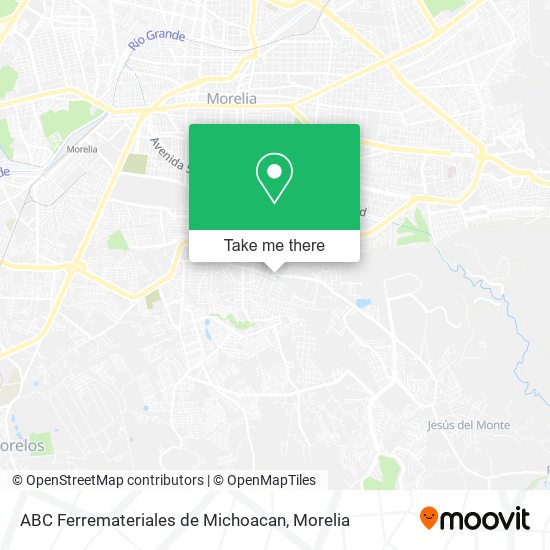 Mapa de ABC Ferremateriales de Michoacan