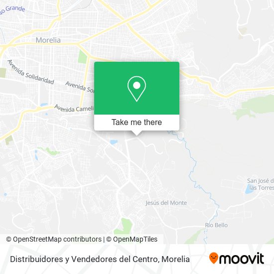 Mapa de Distribuidores y Vendedores del Centro