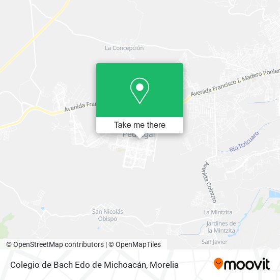 Colegio de Bach Edo de Michoacán map