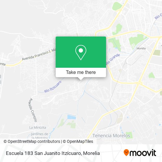 Escuela 183 San Juanito Itzícuaro map