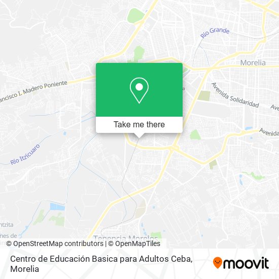 Mapa de Centro de Educación Basica para Adultos Ceba