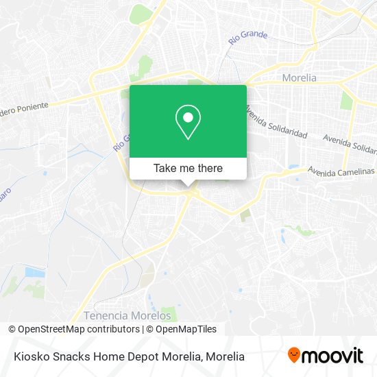 Mapa de Kiosko Snacks Home Depot Morelia