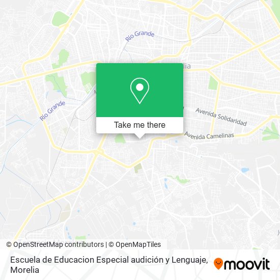 Escuela de Educacion Especial audición y Lenguaje map