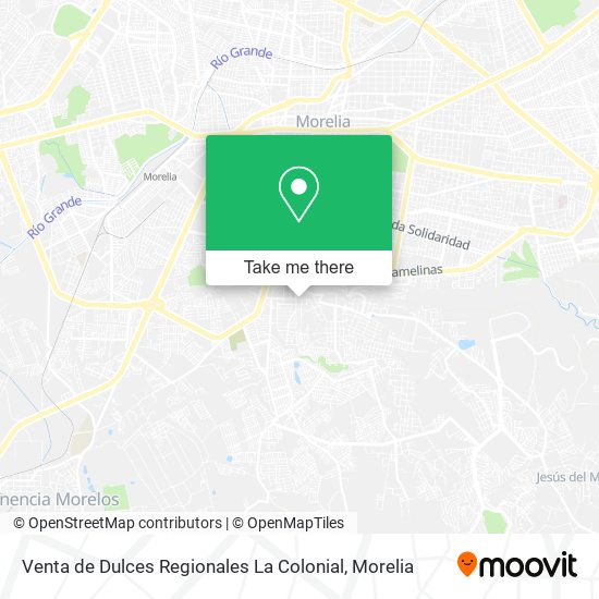 Mapa de Venta de Dulces Regionales La Colonial