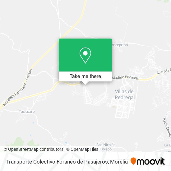 Transporte Colectivo Foraneo de Pasajeros map