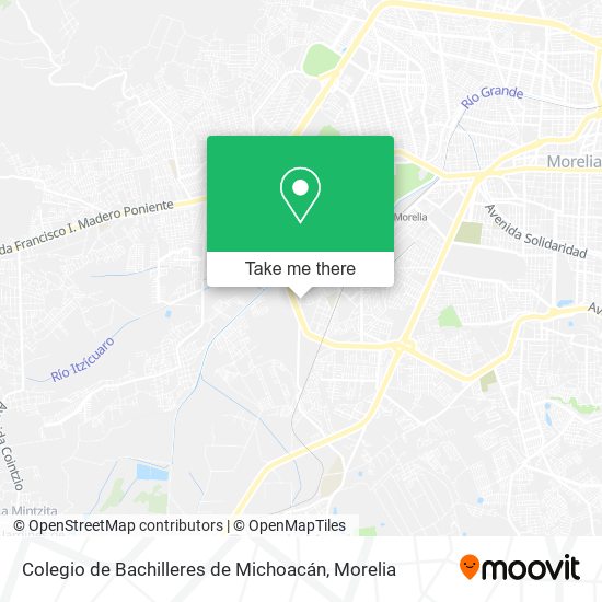Colegio de Bachilleres de Michoacán map