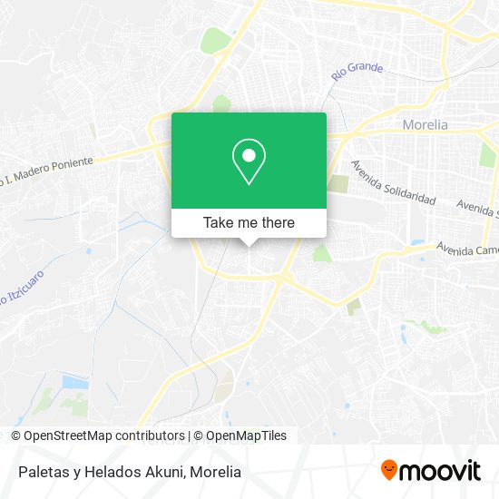 Paletas y Helados Akuni map