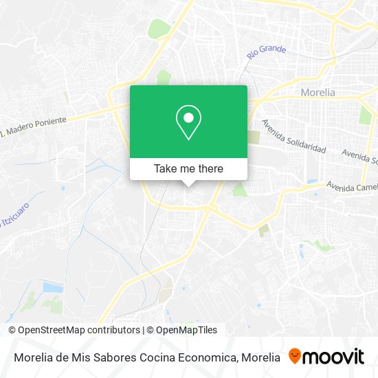 Mapa de Morelia de Mis Sabores Cocina Economica