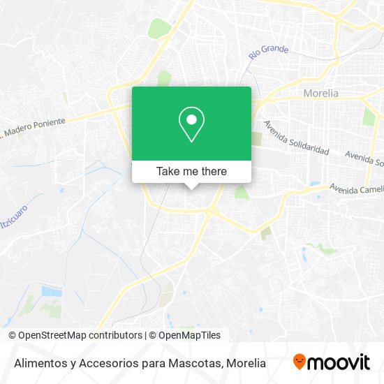 Mapa de Alimentos y Accesorios para Mascotas