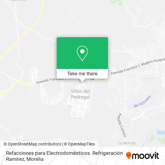 Refacciones para Electrodomésticos. Refrigeración Ramírez map