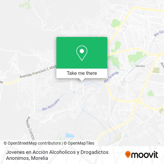 Jovenes en Acción Alcoholicos y Drogadictos Anonimos map
