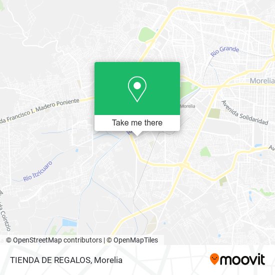 Mapa de TIENDA DE REGALOS