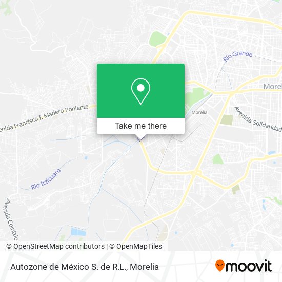 Autozone de México S. de R.L. map