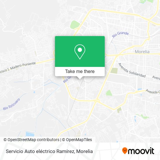 Mapa de Servicio Auto eléctrico Ramírez