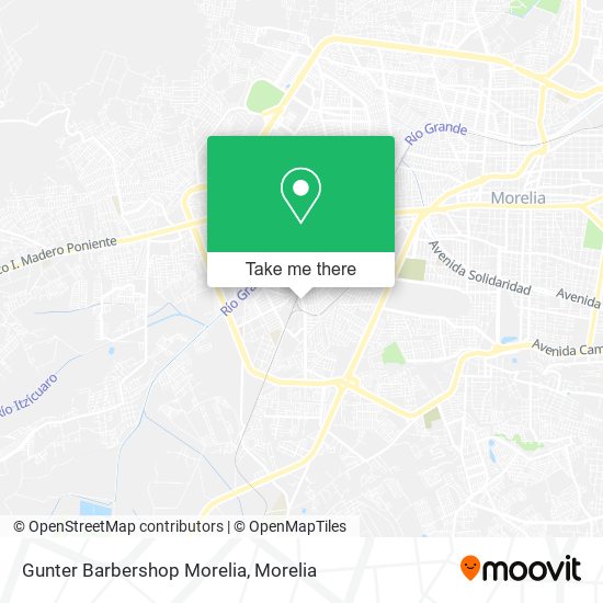 Gunter Barbershop Morelia map