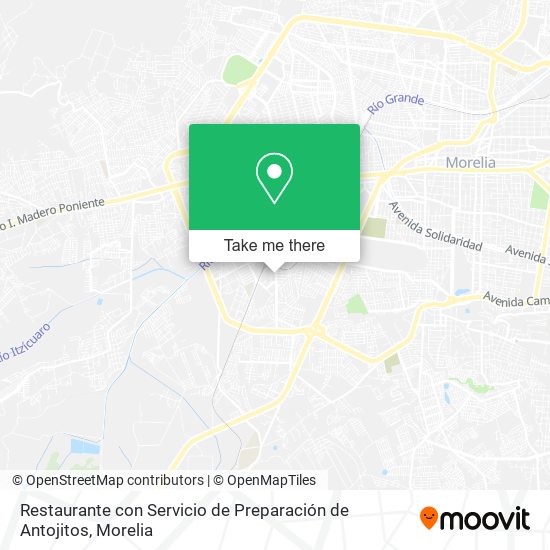 Mapa de Restaurante con Servicio de Preparación de Antojitos
