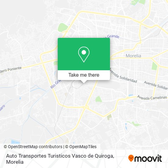 Auto Transportes Turisticos Vasco de Quiroga map