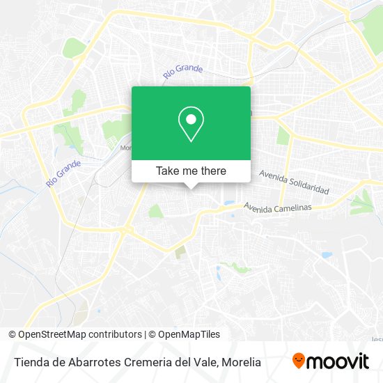 Mapa de Tienda de Abarrotes Cremeria del Vale