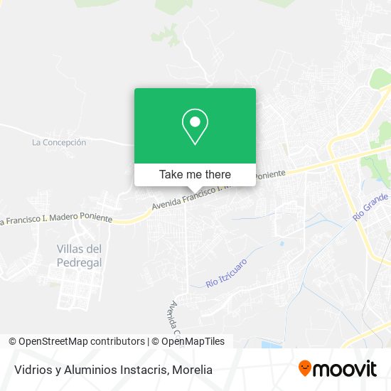 Mapa de Vidrios y Aluminios Instacris