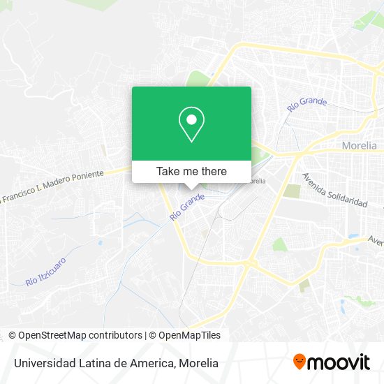 Mapa de Universidad Latina de America