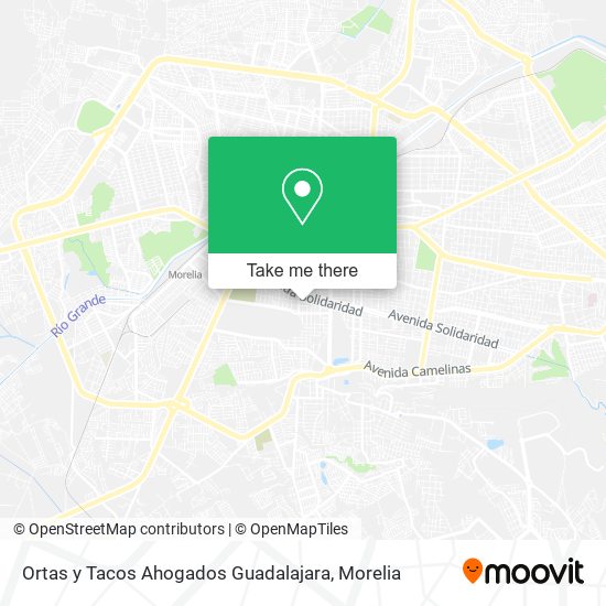 Mapa de Ortas y Tacos Ahogados Guadalajara