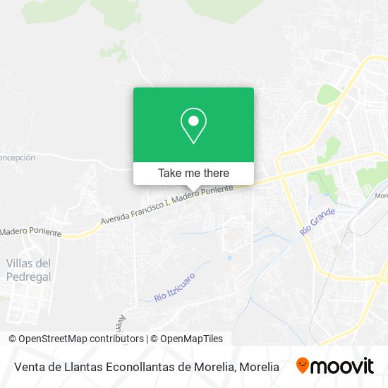 Mapa de Venta de Llantas Econollantas de Morelia
