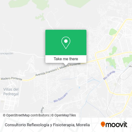 Mapa de Consultorio Reflexología y Fisioterapia