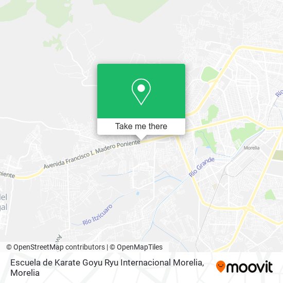 Mapa de Escuela de Karate Goyu Ryu Internacional Morelia