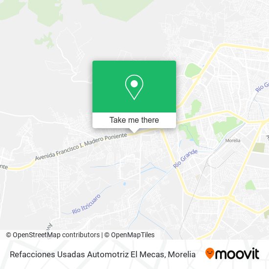 Mapa de Refacciones Usadas Automotriz El Mecas