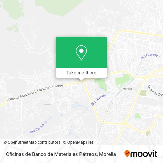 Mapa de Oficinas de Banco de Materiales Pétreos