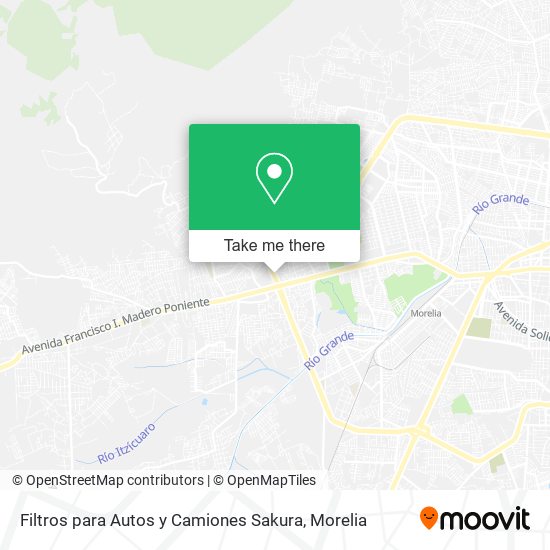 Filtros para Autos y Camiones Sakura map