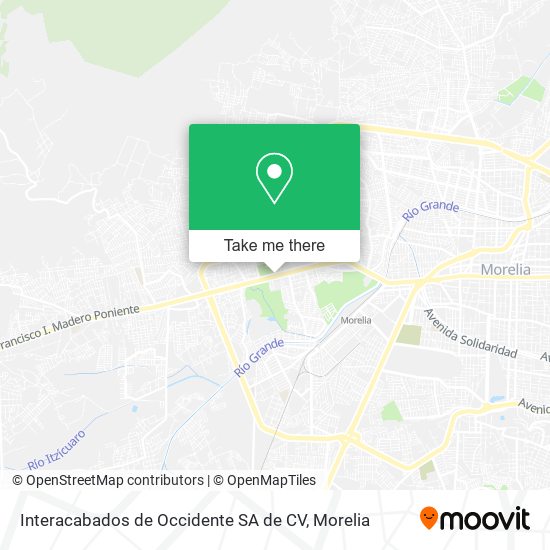 Interacabados de Occidente SA de CV map
