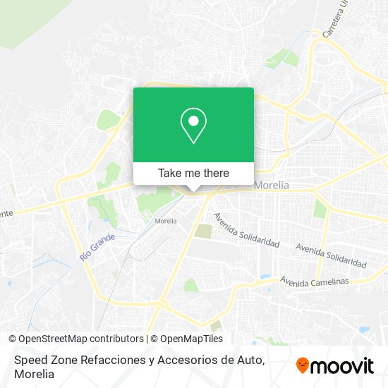 Mapa de Speed Zone Refacciones y Accesorios de Auto