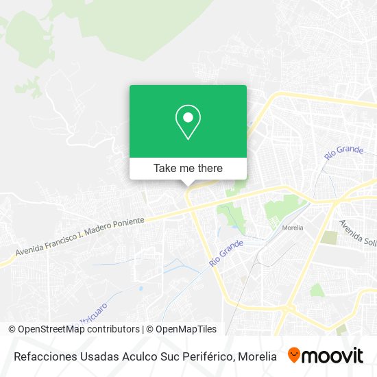Mapa de Refacciones Usadas Aculco Suc Periférico