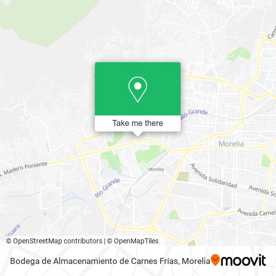 Bodega de Almacenamiento de Carnes Frías map