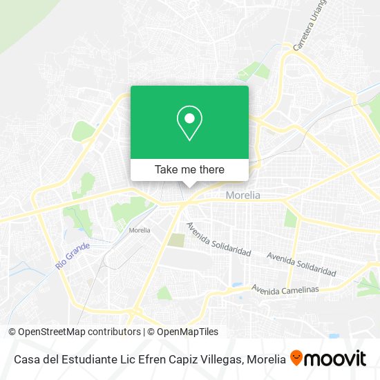 Mapa de Casa del Estudiante Lic Efren Capiz Villegas