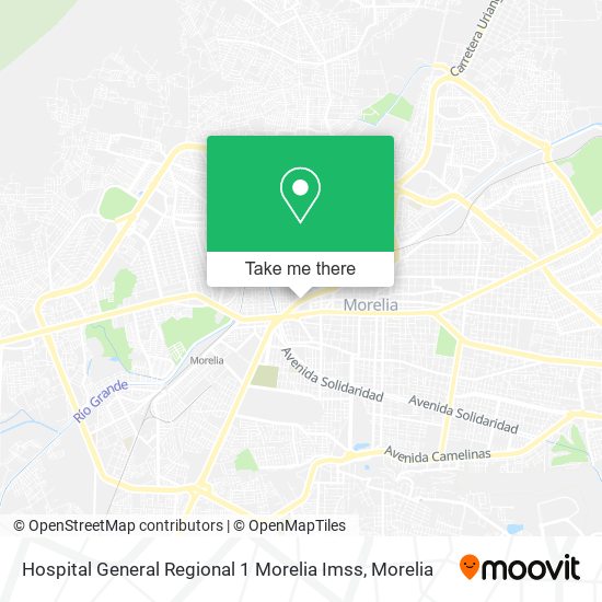 Mapa de Hospital General Regional 1 Morelia Imss
