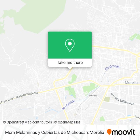 Mapa de Mcm Melaminas y Cubiertas de Michoacan