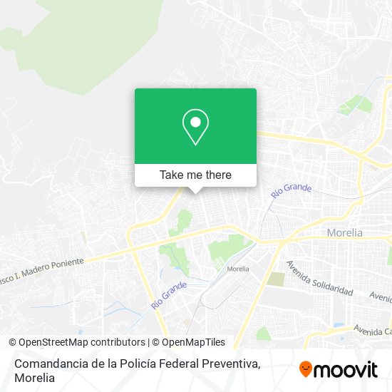 Comandancia de la Policía Federal Preventiva map