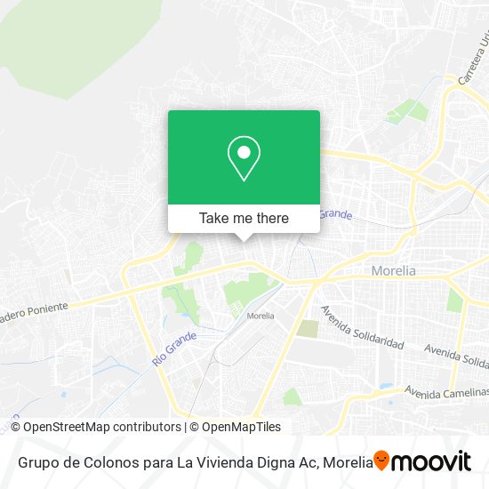 Mapa de Grupo de Colonos para La Vivienda Digna Ac
