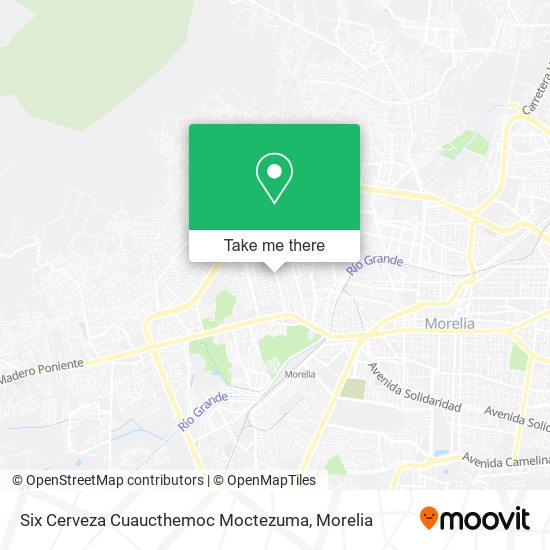 Six Cerveza Cuaucthemoc Moctezuma map
