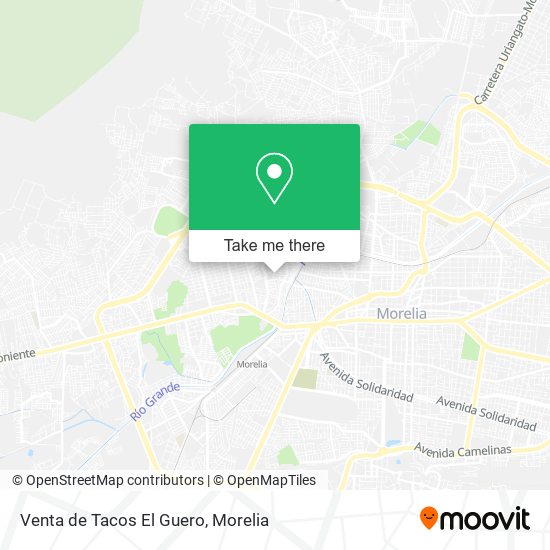 Mapa de Venta de Tacos El Guero